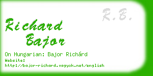 richard bajor business card